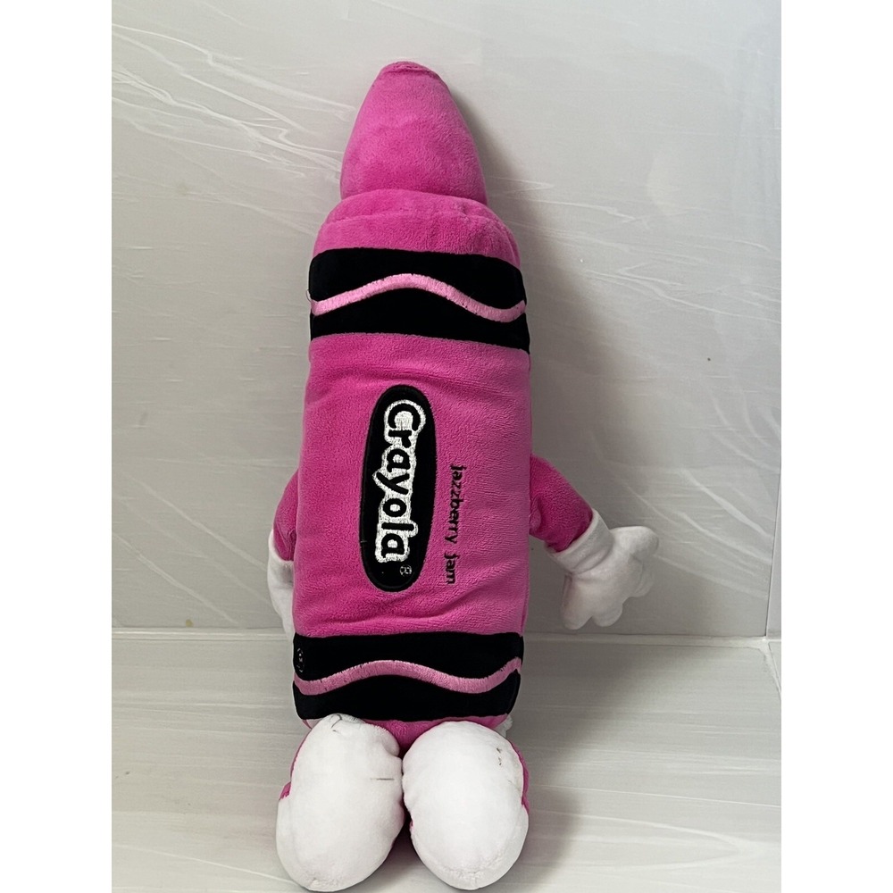 2017 Crayola Experience Jazzberry Jam Plush Pink Crayon 18" Toy - Picture 6 of 8